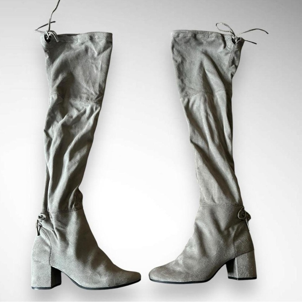 CIRCUS BY SAM EDELMAN Women's Gray Suede Over The Knee Boots 6.5 | GUC